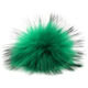 Lana Grossa Pompon od krzna Finnraccoon | 108-smaragd/crna