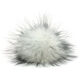 Lana Grossa Pompon od krzna Finnraccoon | 132-bijela/crna