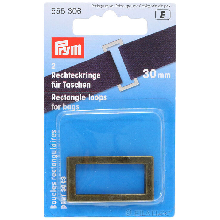 Lana Grossa Rechteckringe 555306/30mm | 306-antik mesing