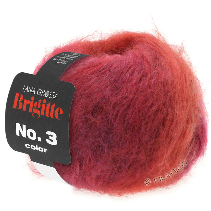 Lana Grossa BRIGITTE NO. 3 Color | 101-fuksija/narančasta/roze