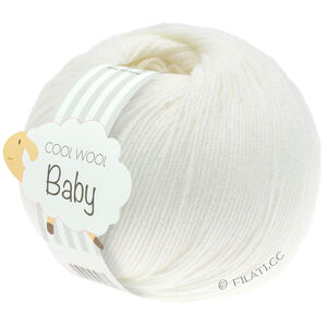 Lana Grossa COOL WOOL Baby Uni/Print 50g | 207-bijela