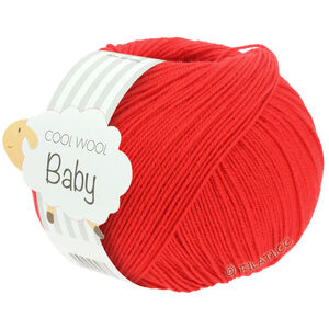Lana Grossa COOL WOOL Baby Uni/Print 50g | 293-crveno