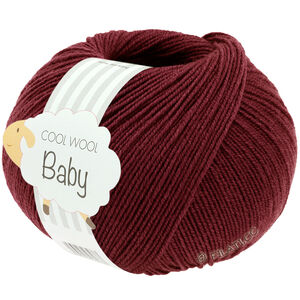 Lana Grossa COOL WOOL Baby Uni/Print 50g | 344-Crno vino