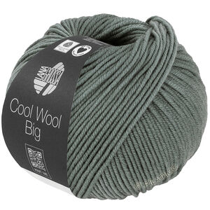 Lana Grossa COOL WOOL Big  Uni/Melange | 1040-siva zelena