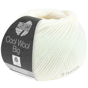 Lana Grossa COOL WOOL Big  Uni/Melange | 0615-bijela