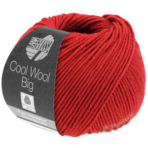 Lana Grossa COOL WOOL Big  Uni/Melange | 0924-tamno crvena