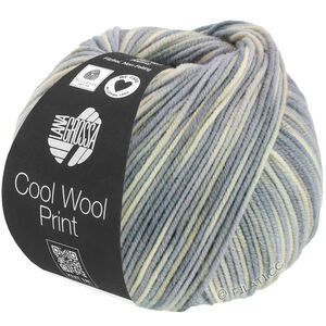 Lana Grossa COOL WOOL  Print | 829-ecru/srebrna siva/svijetlo siva/siva