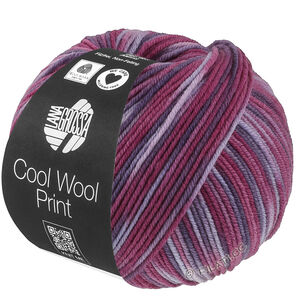 Lana Grossa COOL WOOL  Print | 841-ljubičasta/Tamna fuksija/crvena ljubičasta