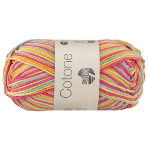 Lana Grossa COTONE  Print/Spray/Mouliné | 363-roze/žabljak žuto/Citrus žuta/menta