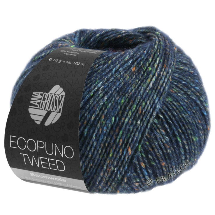 Lana Grossa ECOPUNO Tweed | 301-tamno plava prosarana