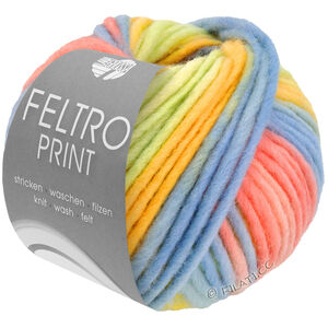 Lana Grossa FELTRO Print | 1303-pastelne zeleno /žuto/svjetloplav/losos roze