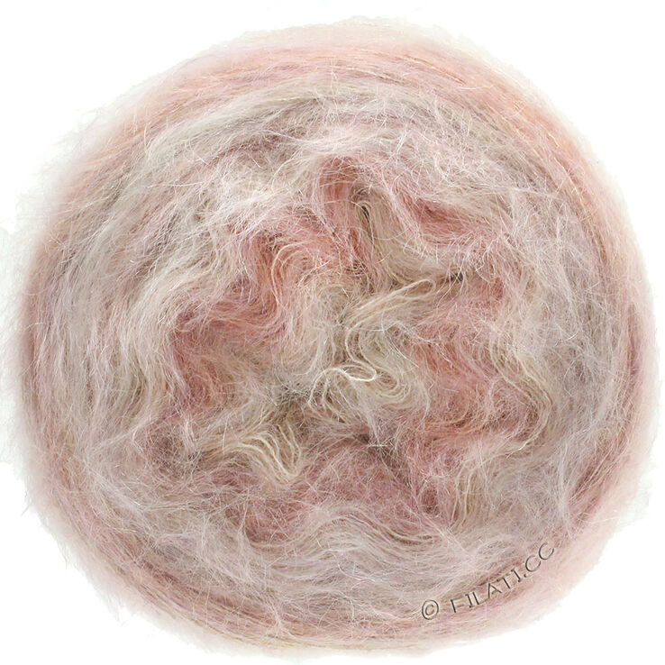 Lana Grossa GOMITOLO SILKHAIR | 201-roze/bež prosarana