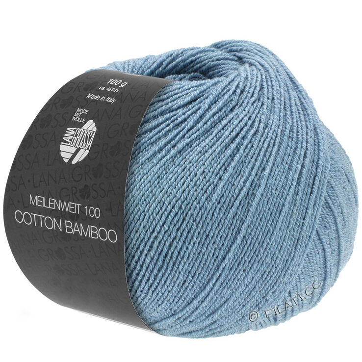 Lana Grossa MEILENWEIT 100g Cotton Bamboo | 12-sivo plava