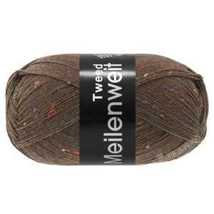 Lana Grossa MEILENWEIT 100g Tweed | 184-tamno smeđa