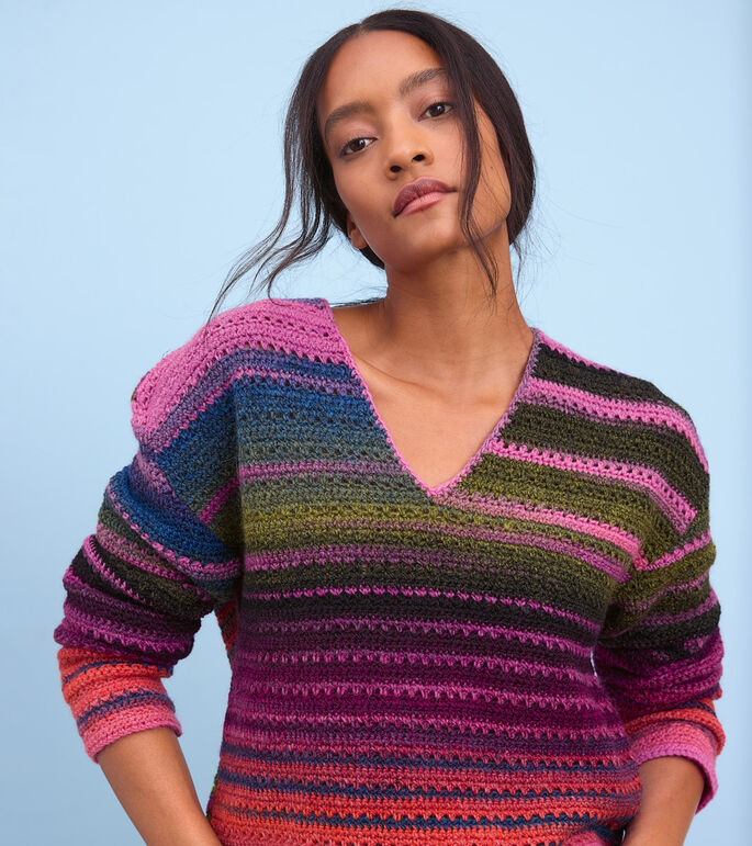 Lana Grossa HÄKEL-V-PULLOVER Gomitolo Modo