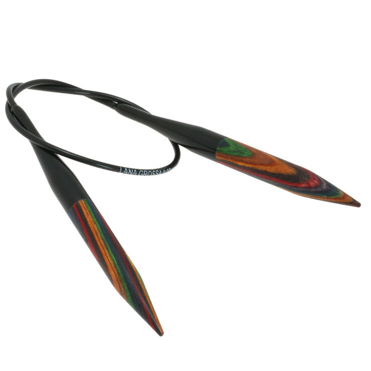 Lana Grossa Kružna igla za pletenje-drvo u više boja 9,0/40 cm
