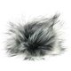 Pompon od umjetnog krzna Classic | 06-tamno siva