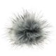Pompon od umjetnog krzna Mini | 661-siva/svijetlo siva/crna
