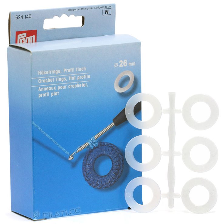 Kukičasta prstena 624140 / 26mm - 6 komada | 01-bijela