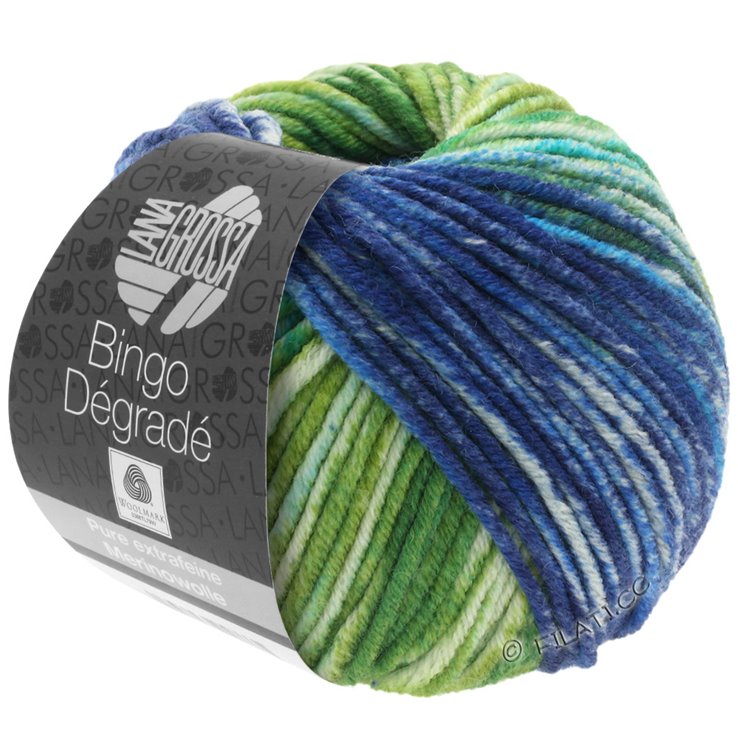 Lana Grossa BINGO Dégradé | 651-bledozeleni/svijetlo zelena/žad/tirkiz/nježna plava/svjetloplav/farmerke plavo