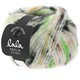 Lana Grossa BRUSHY Uni/Print (lala BERLIN) | 102-ecru/losos/crna/otrovno zeleno