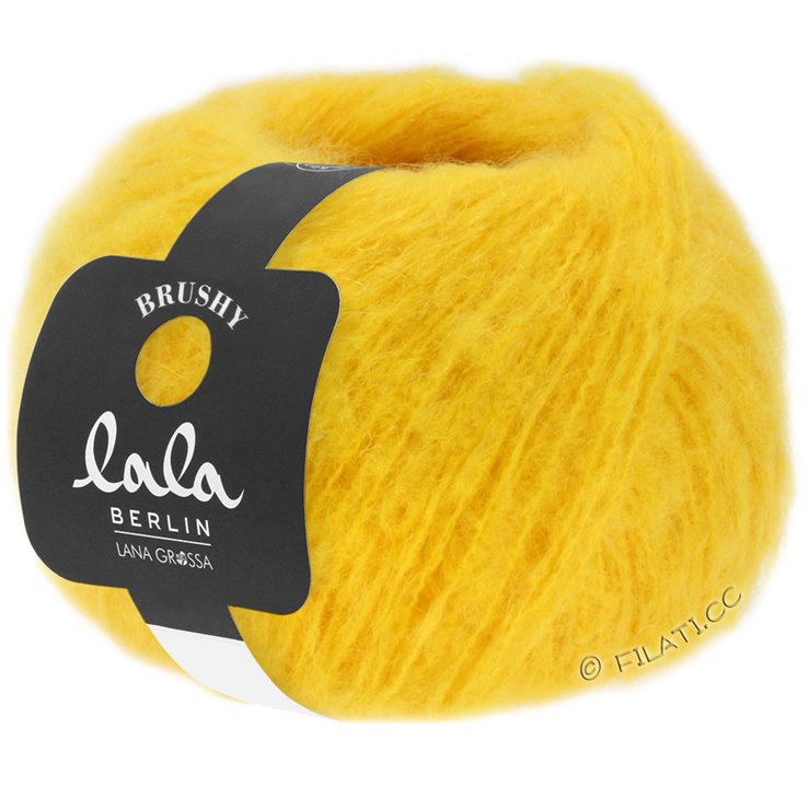 Lana Grossa BRUSHY Uni/Print (lala BERLIN) | 005-žuto