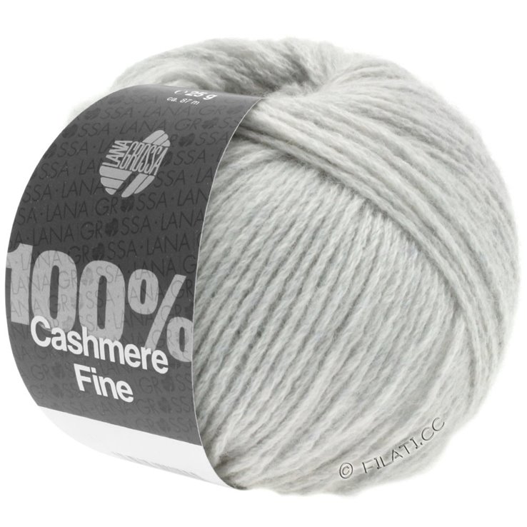 Lana Grossa 100% Cashmere Fine | 01-srebrna siva