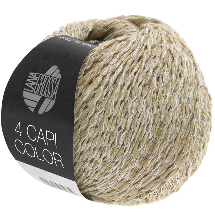 Lana Grossa 4 CAPI Color | 101-bijela/bež