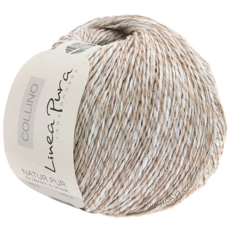 Lana Grossa COLLINO (Linea Pura) | 01-bijela/bež/Svijetlo smeđa