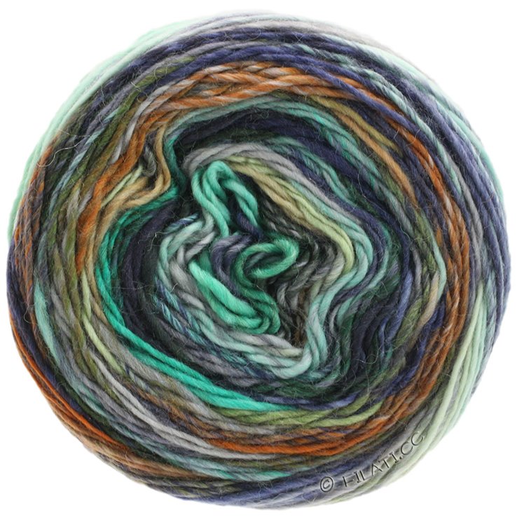 Lana Grossa COLORISSIMO | 01-menta/svjetloplav/patlidžan/svijetlo siva/tamno siva/ smeđ