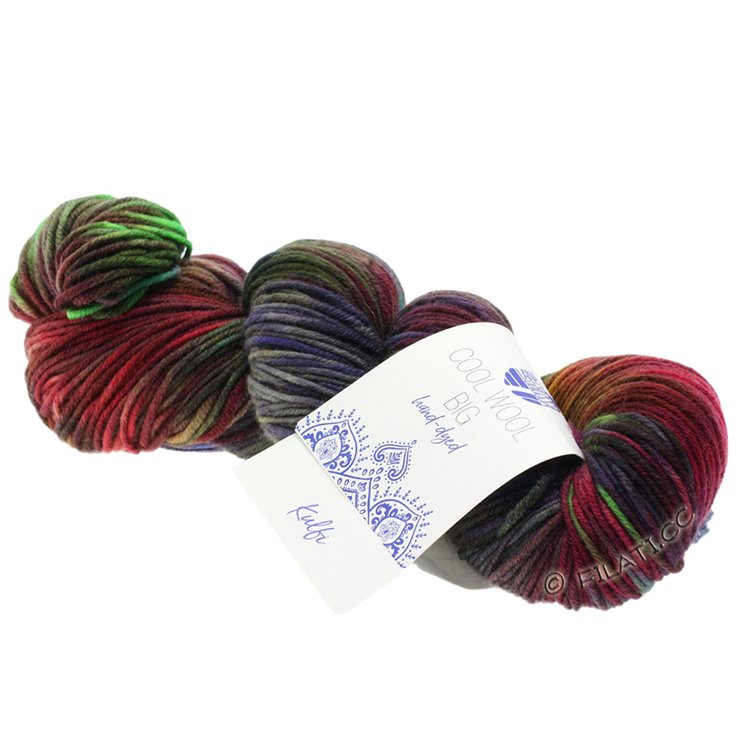 Lana Grossa COOL WOOL Big Hand-dyed | 204-maslinovo/blato/kupina/ bordo/petrol/žad/ smeđ