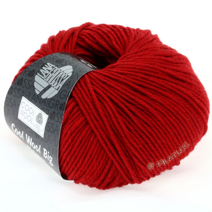 Lana Grossa COOL WOOL Big Uni/Melange | 0302-crveno prosarana