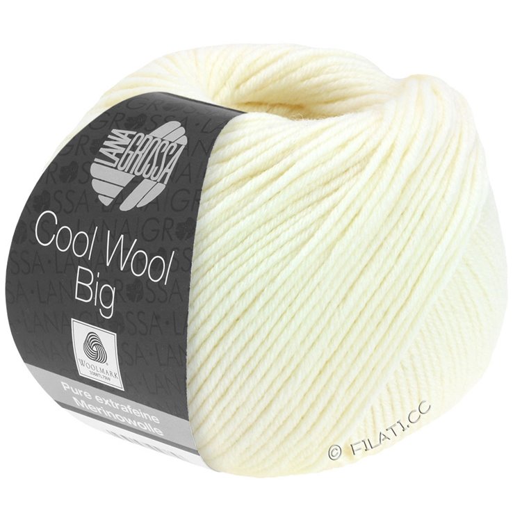 Lana Grossa COOL WOOL Big Uni/Melange | 0601-ecru