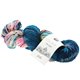 Lana Grossa COOL WOOL Hand-dyed | 104-tirkiz/tamno petrol/roze/roze/crna smeđa