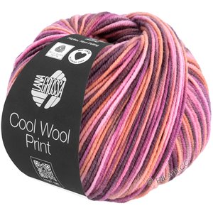 Lana Grossa COOL WOOL  Print | 830-roze/hrđa/mauve/kupina