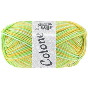 Lana Grossa COTONE  Print/Spray/Mouliné | 349-žuto/vanilja/svijetlo zelena/bijela Zelena