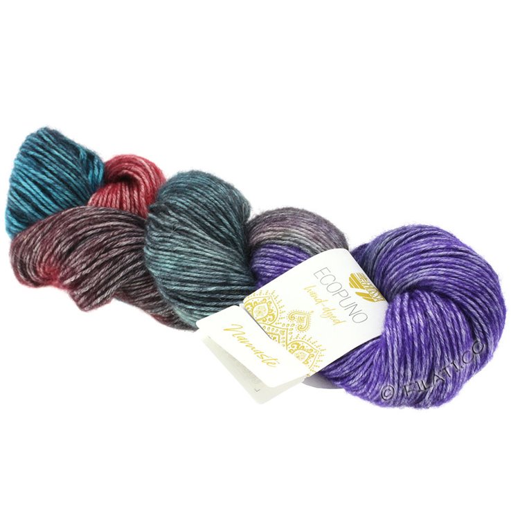 Lana Grossa ECOPUNO Hand-dyed | 501-tamno siva/antracit/ljubičasta/terakota/petrol
