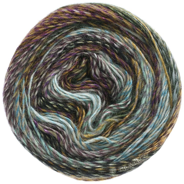 Lana Grossa GIOIA | 101-srebro/menta/siva bež/patlidžan/siva zelena/zlato/crna