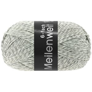 Lana Grossa MEILENWEIT 6-FACH 150g Mouliné/Print/Tweed | 8501-svijetlo siva/bijela