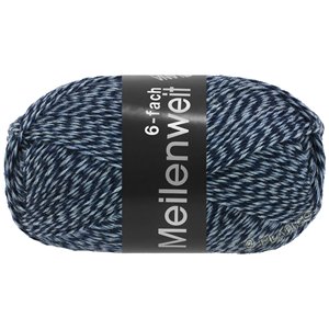 Lana Grossa MEILENWEIT 6-FACH 150g Mouliné/Print/Tweed | 8503-tamno plava/svjetloplav