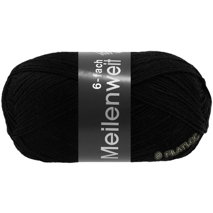 Lana Grossa MEILENWEIT 6-FACH 150g | 8814-crna