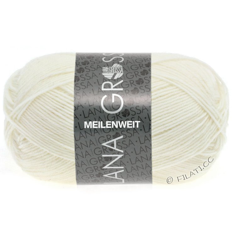 Lana Grossa MEILENWEIT 50g | 1101-bijela