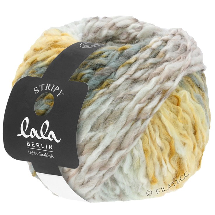 Lana Grossa STRIPY (lala BERLIN) | 06-bež/pijesak/priroda/svijetlo siva/ srednje siva/kaki