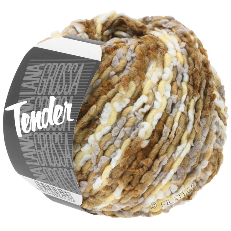 Lana Grossa TENDER | 05-bijela/bež/ smeđ/tupe
