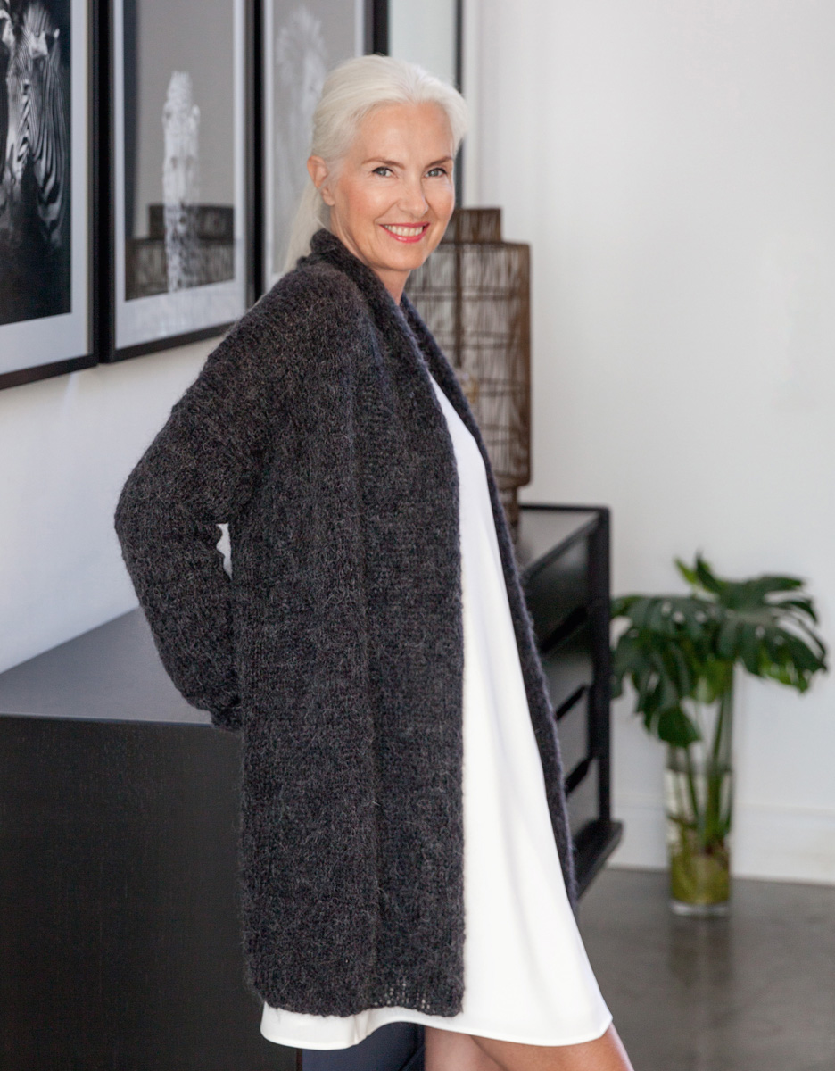 Lana Grossa CARDIGAN GLATT RECHTS MIT SCHALKRAGEN Peloso