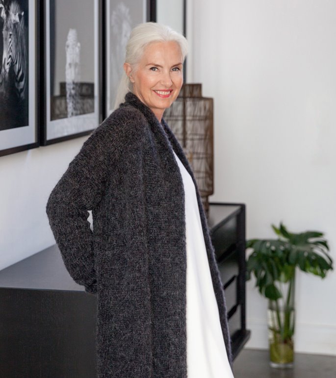 Lana Grossa CARDIGAN GLATT RECHTS MIT SCHALKRAGEN Peloso