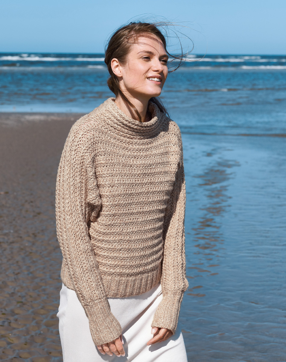 Lana Grossa KIMONOPULLI IM STRUKTURMUSTER Benessere