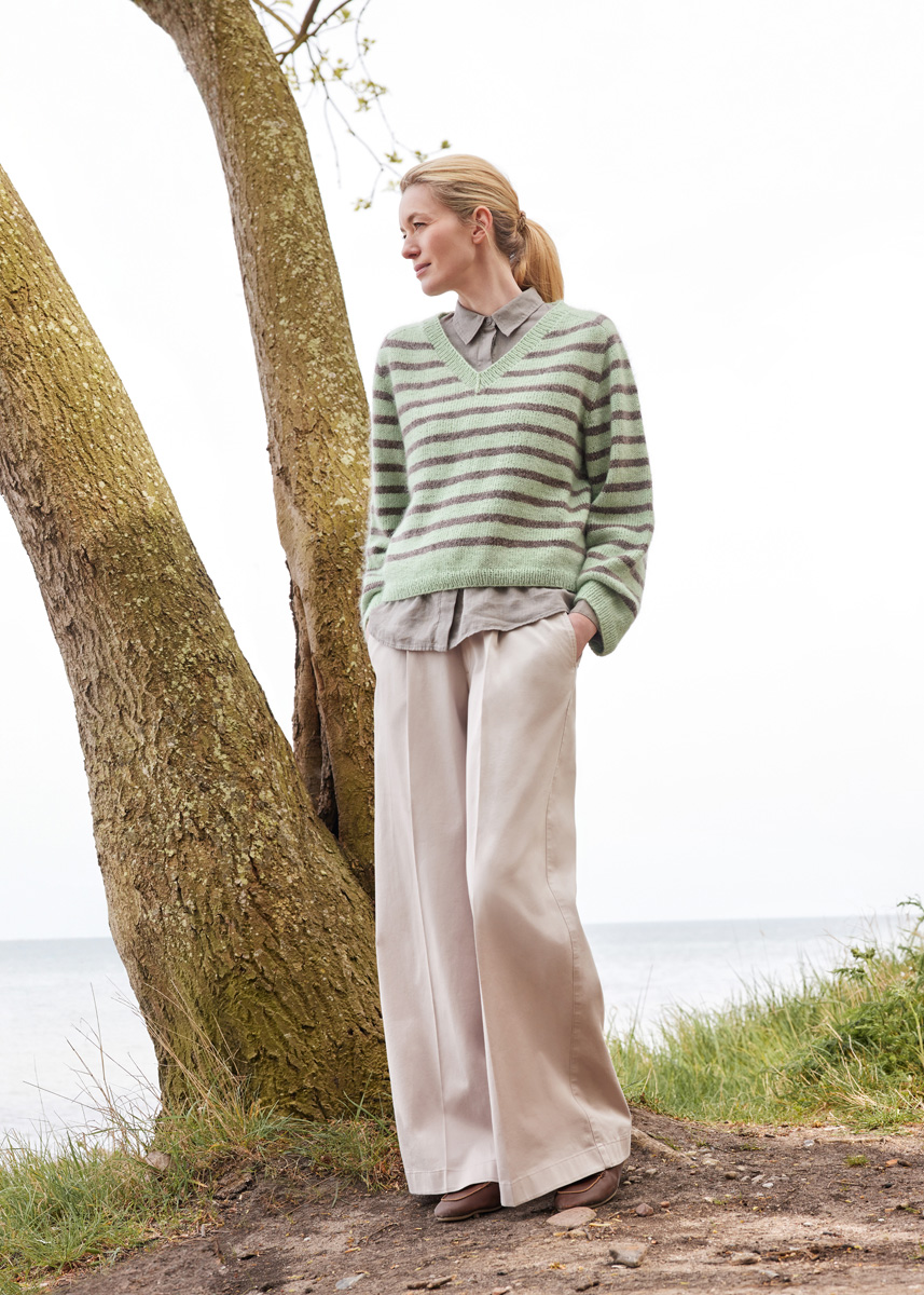 Lana Grossa STREIFENPULLOVER Merino Superiore & Silkhair