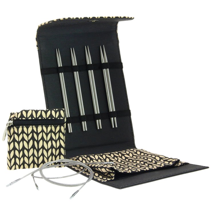 Lana Grossa Set igala od nehrđajućeg čelika mali (crni)