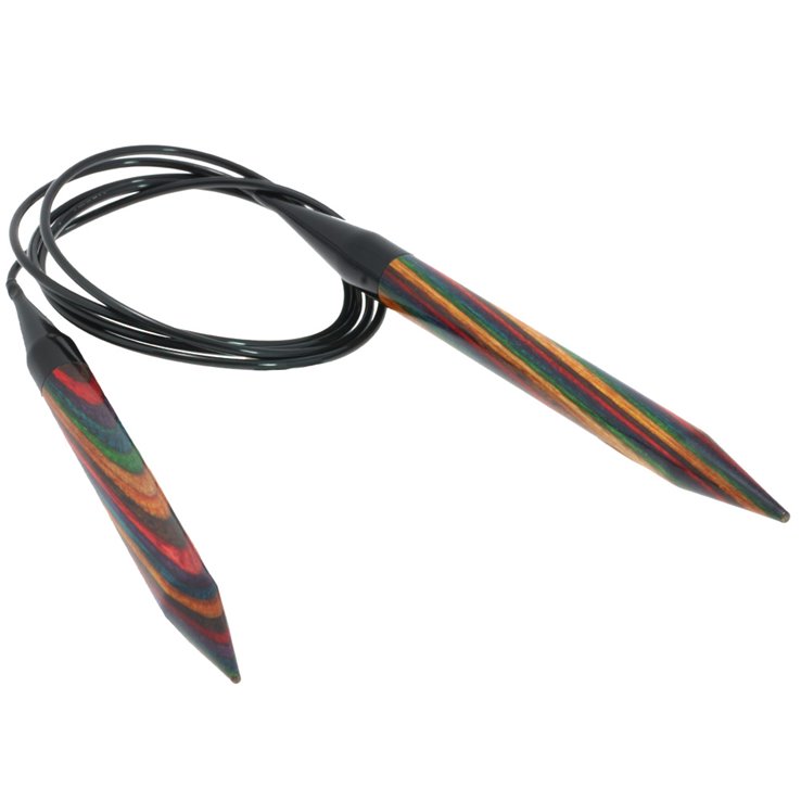 Lana Grossa Kružne igle za pletenje, drvo, raznobojno, veličine 12,0 / 120 cm